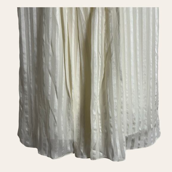 BCBGMaxAzria Ivory Off White Beaded Strapless Silk Mini Dress Size 8 - Picture 4 of 10